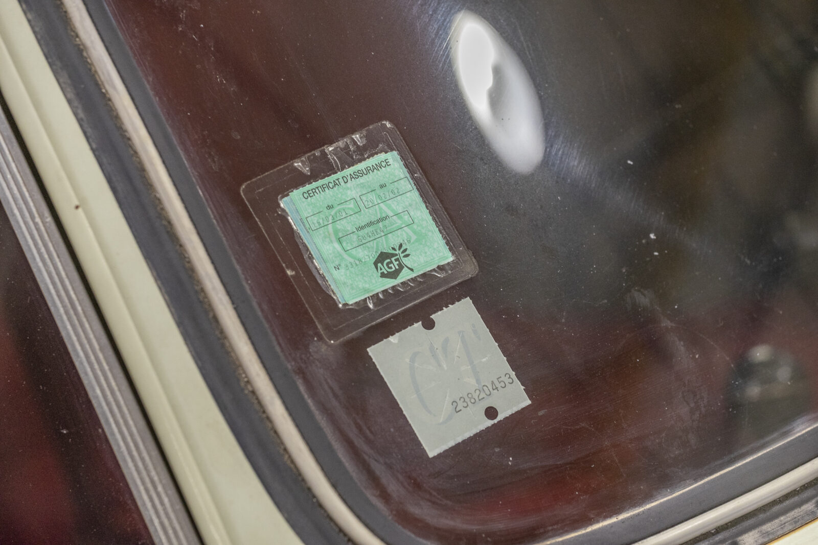 Ami 6 Break (1966) For sale - windshield stickers closeup
